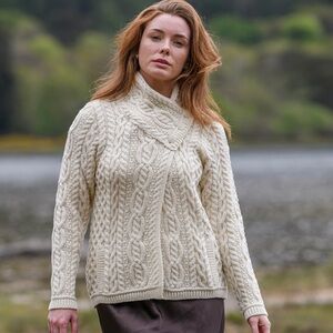 Aran Mor 100% Merino Wool Cable Knit Sz Small